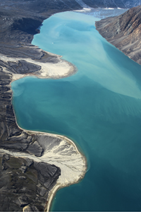 Grønlandske deltaer er blevet større med et varmere klima, viser et nyt studie fra Københavns Universitet. Foto kredit: Anders Anker Bjørk