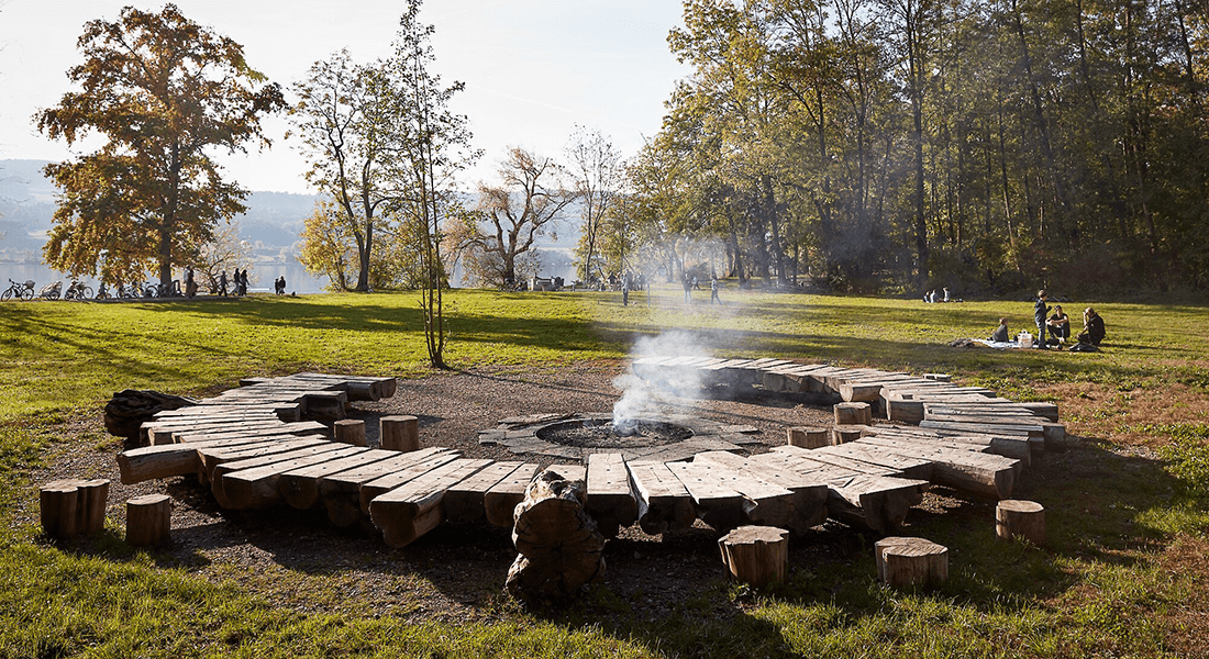 Fireplace in a park