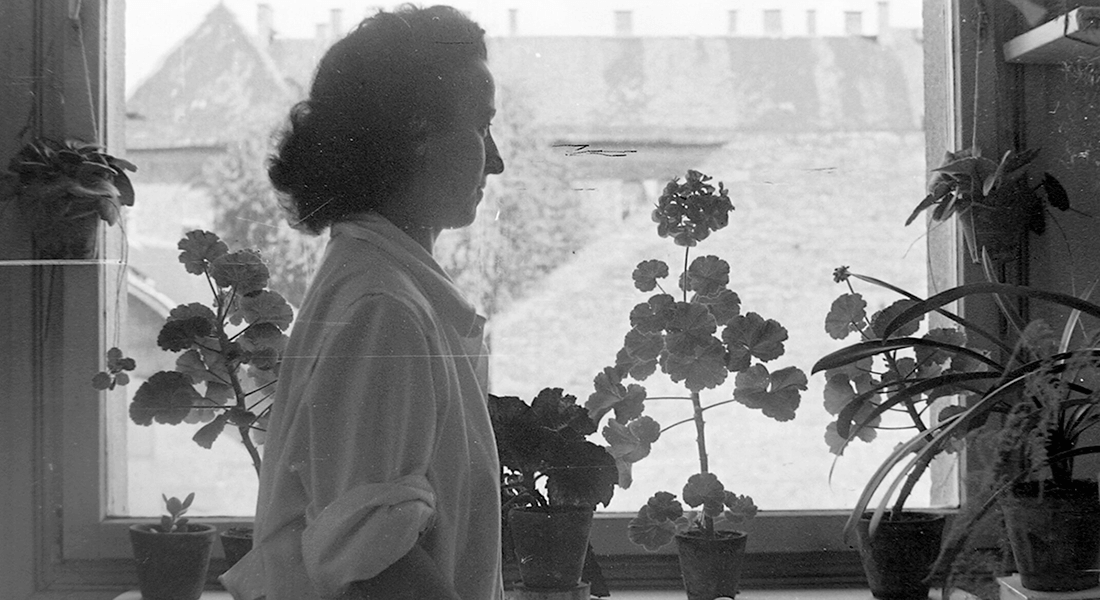 Woman looking out of the window Woman looking out of the window