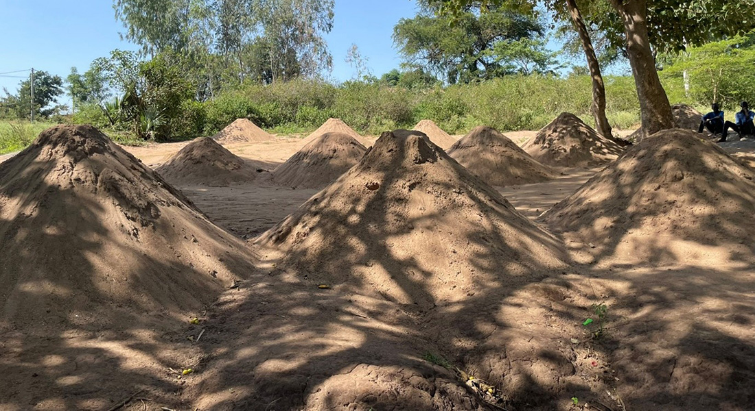 Sand mining activities