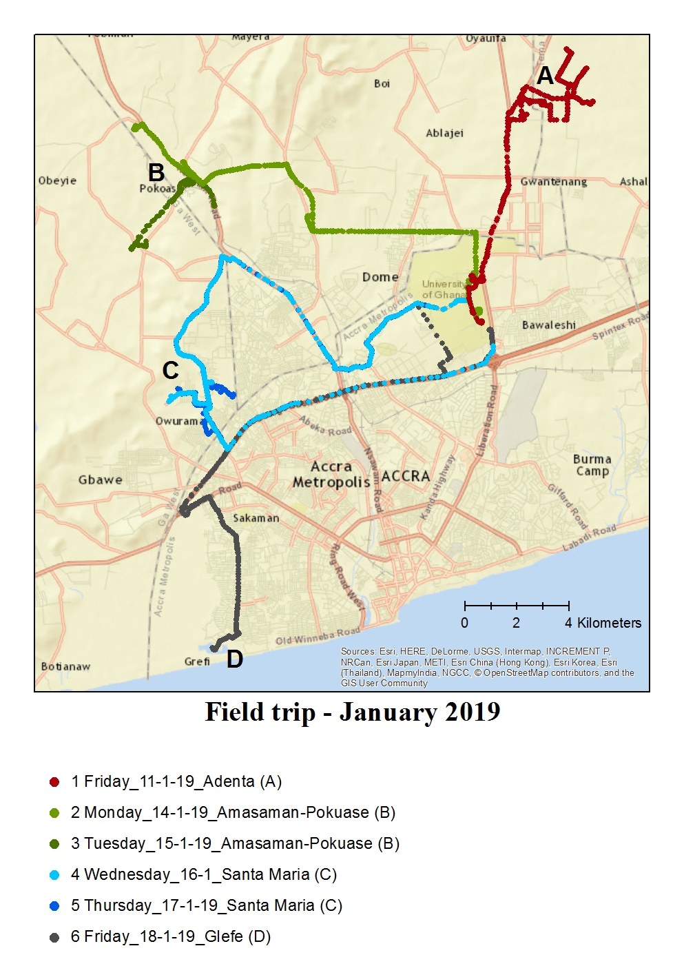 Field trip map