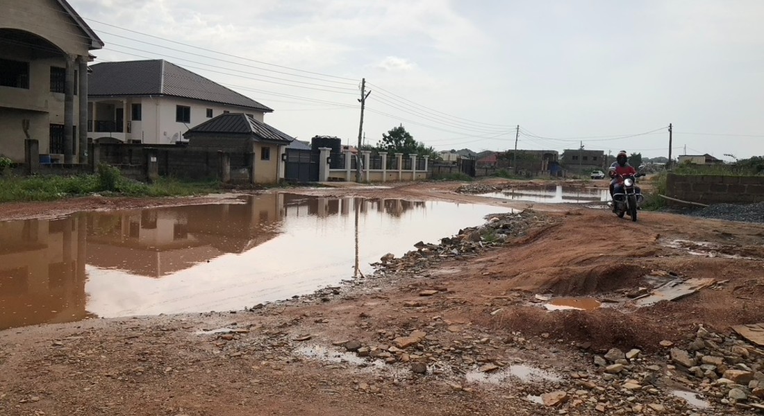 Even light rain creates flooded roads