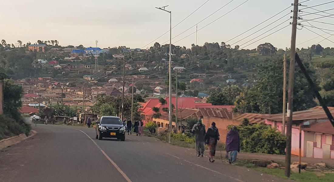 Approaching Mbulu Town Centre,Manyara Region.