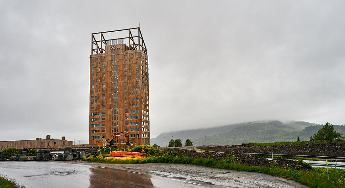 Miljøstårnet ved Furnesfjorden i Brumunddal, Norge. Foto: Øyvind Holmstad